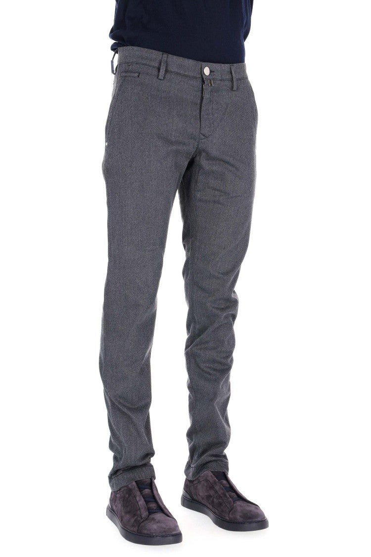 Jacob Cohen Bobby Model Diagonal Cotton 5-Pocket Trousers