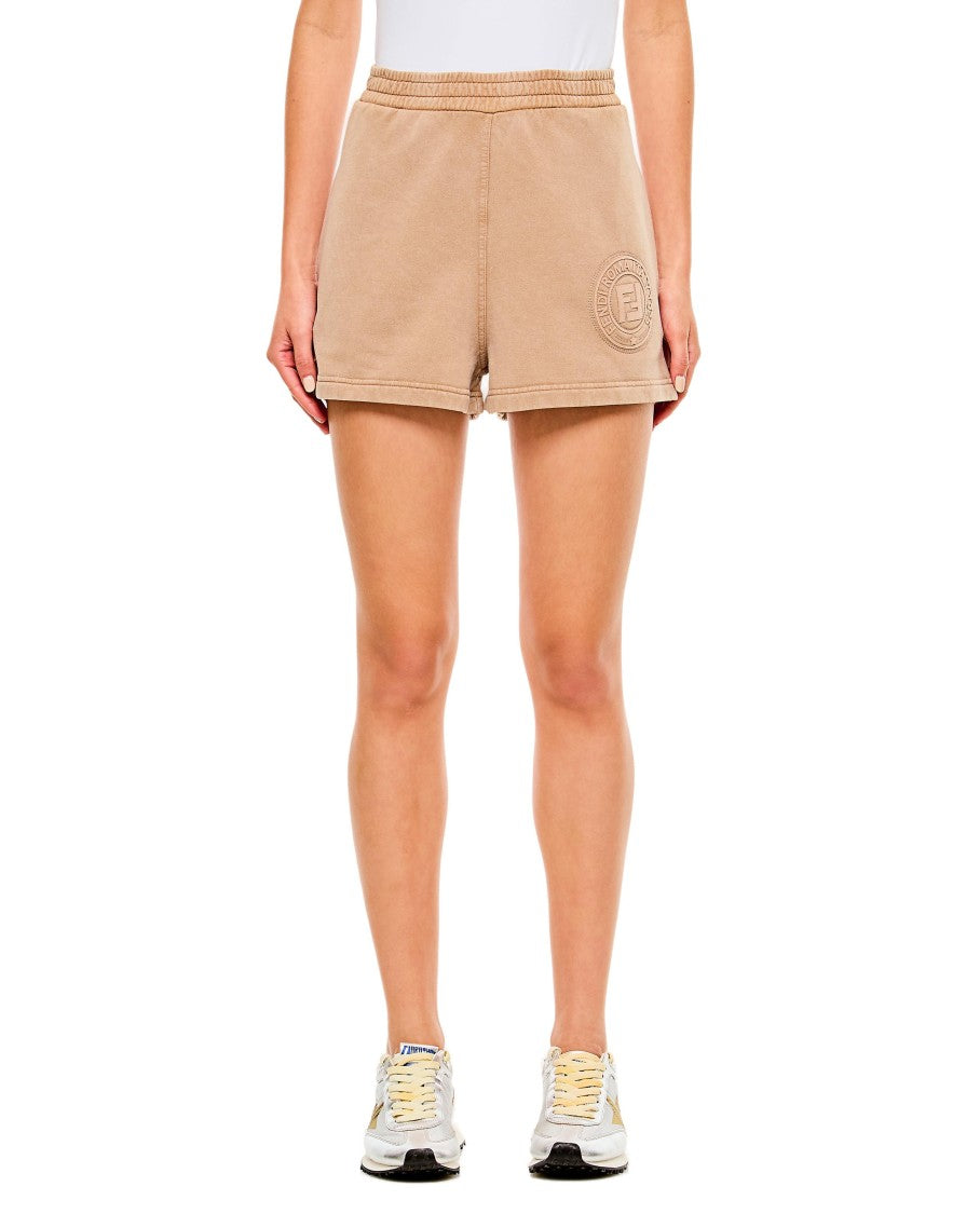 Fendi Brown Sweat Shorts With Elasticated Waist