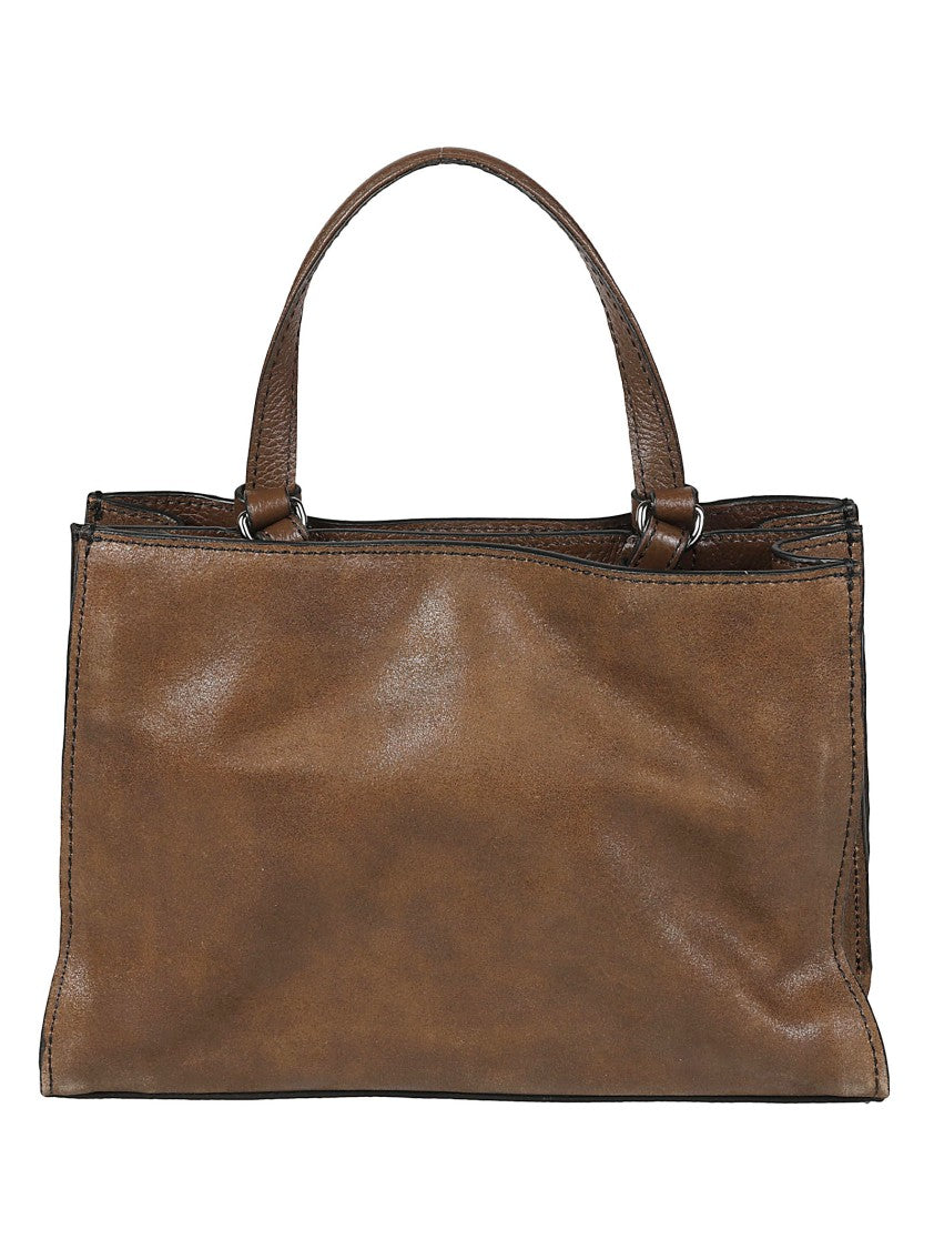 Zadig & Voltaire Jack Nano Structured Brown Cowhide Handbag