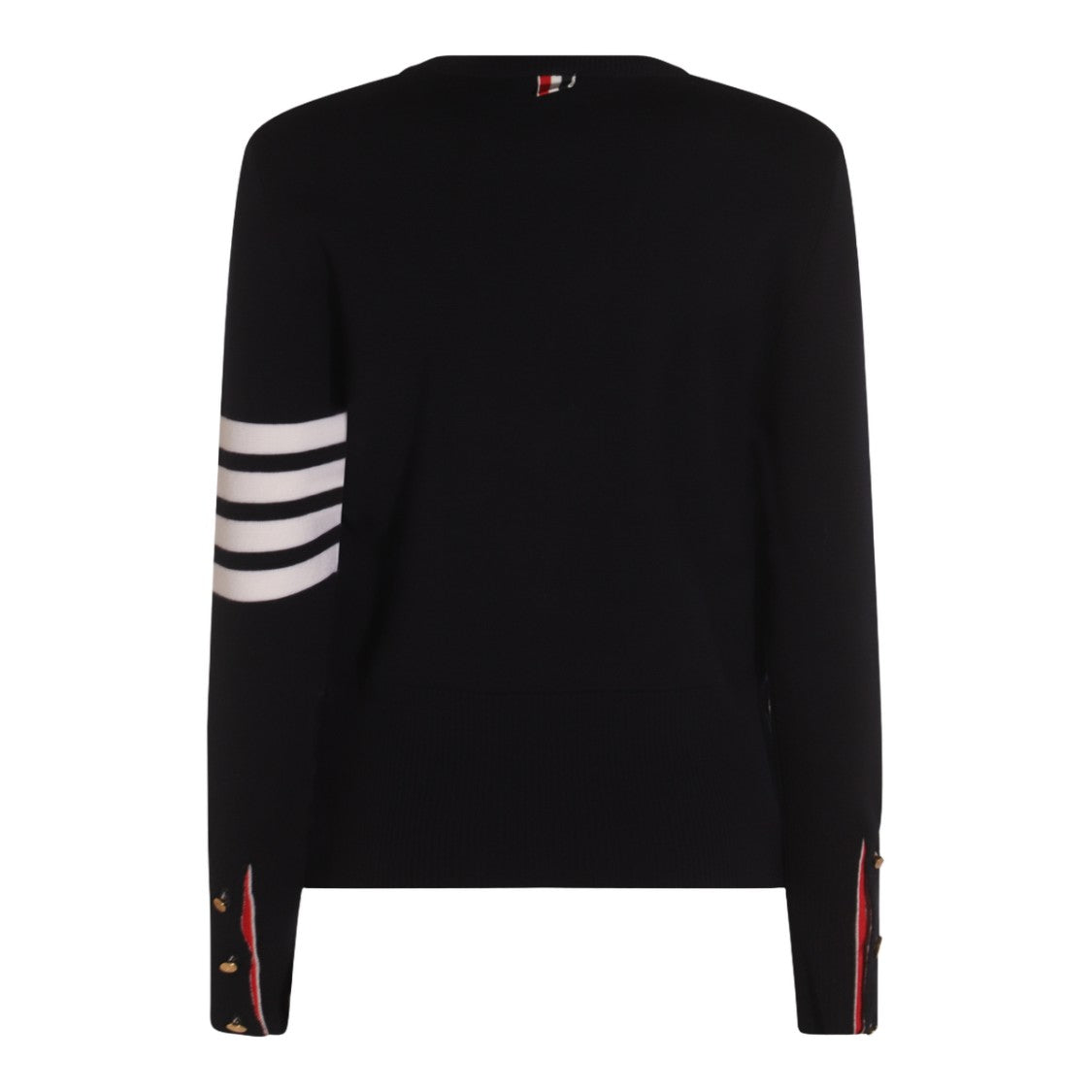 Thom Browne Crew Neck Sweater With Contrasting Stripes