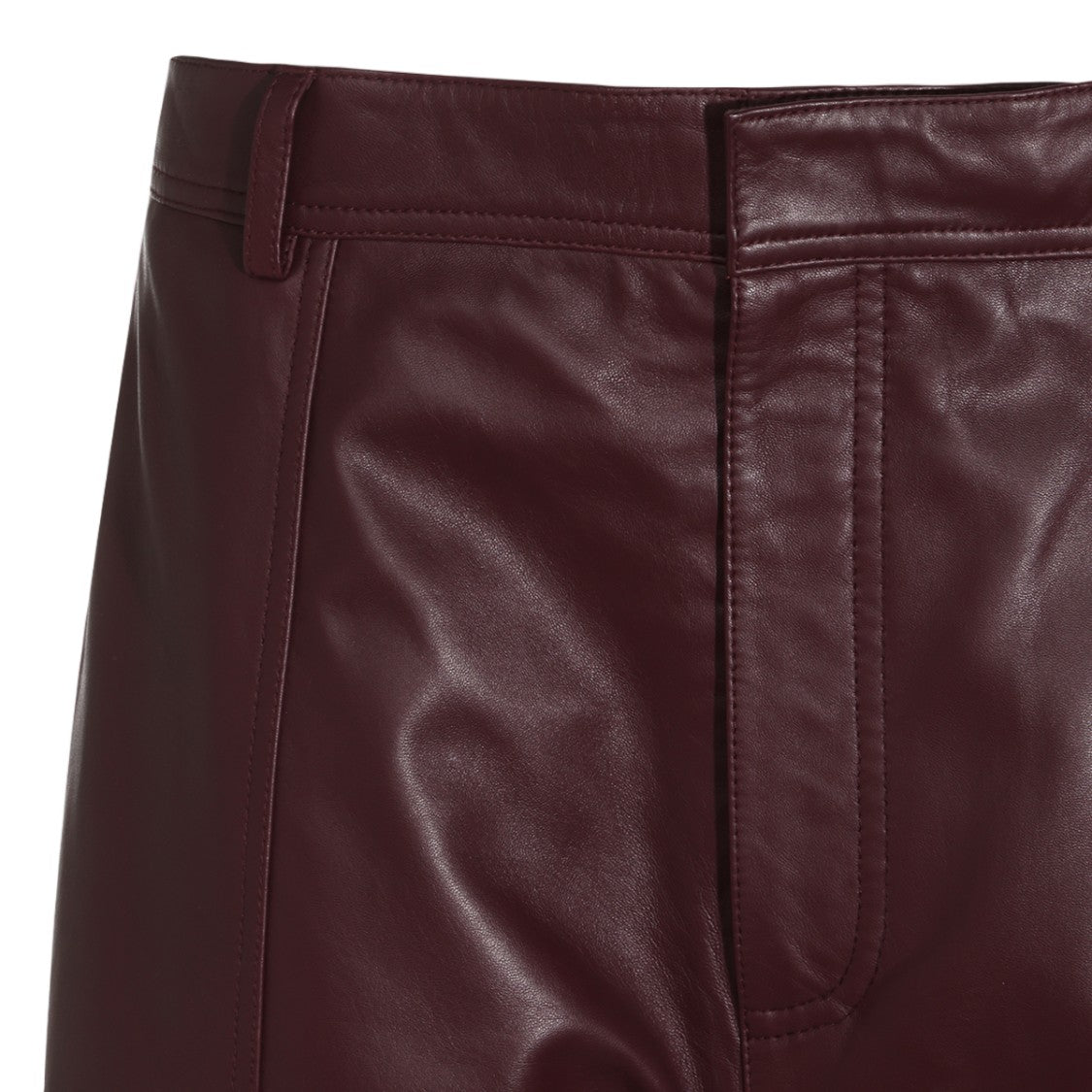 Alberta Ferretti Wide-Leg Leather Trousers With High Waist
