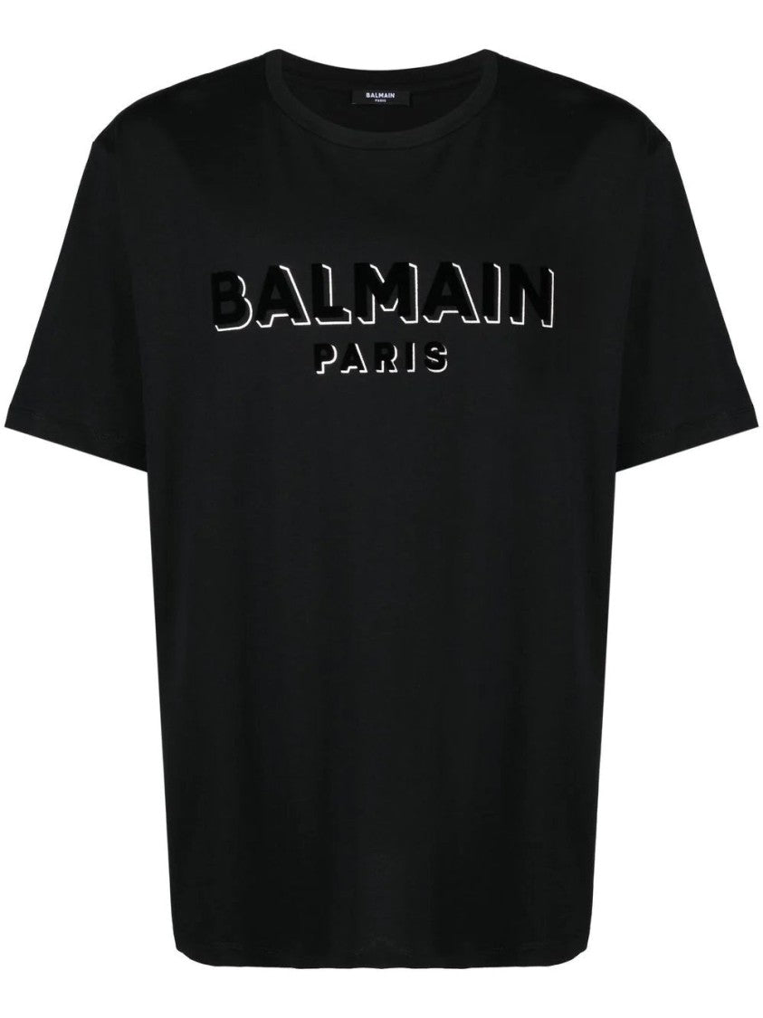 Balmain Flock & Foil T-Shirt