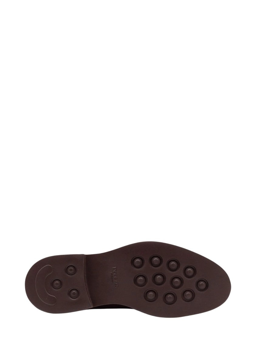 Doucal's Brown Tassel Suede Loafers