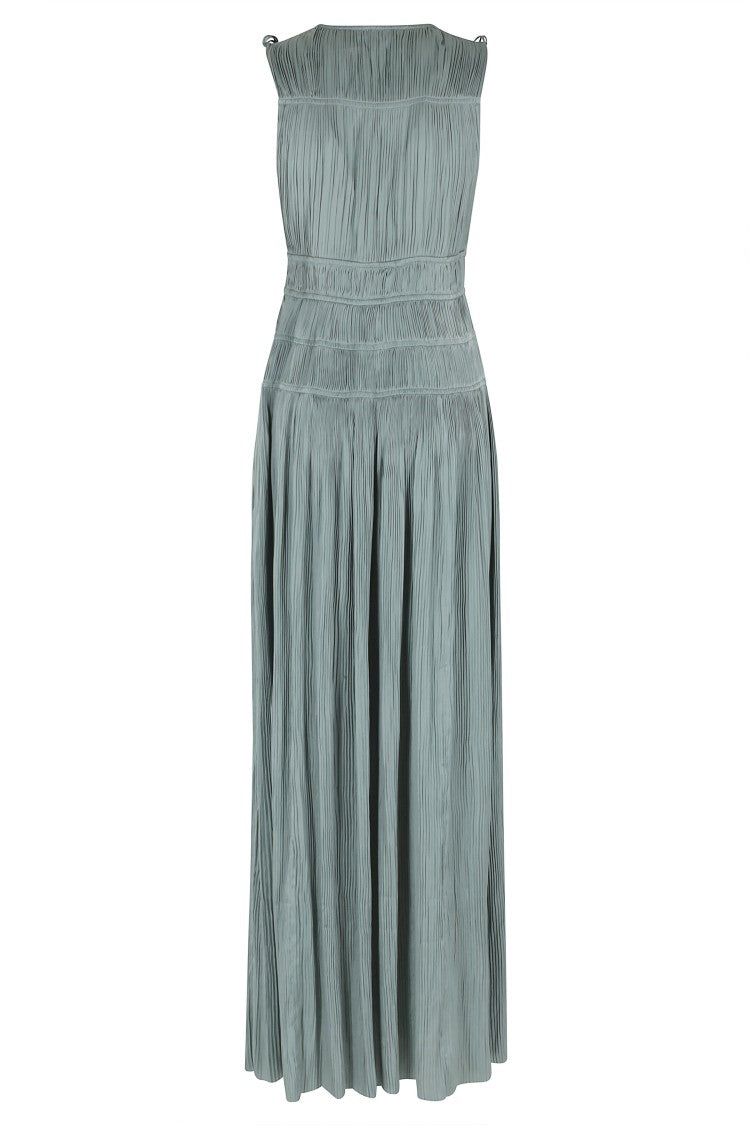 Ulla Johnson Light Blue Tasneem Deep V-Neck Polyester Evening Dress