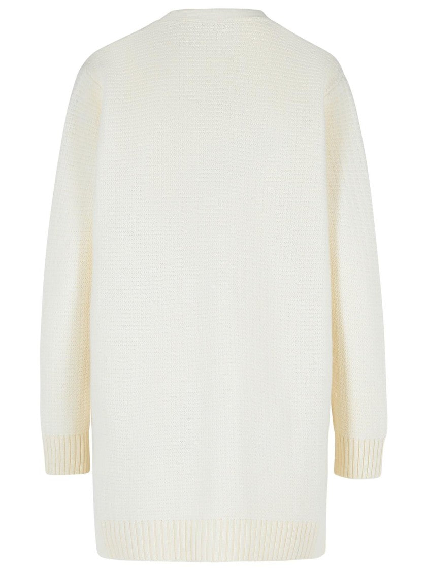 Max Mara 'Ravello' White Wool Blend Cardigan