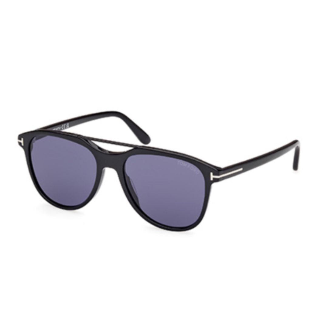 Tom Ford Acetate Sunglasses With T-Shaped Metallic Detail