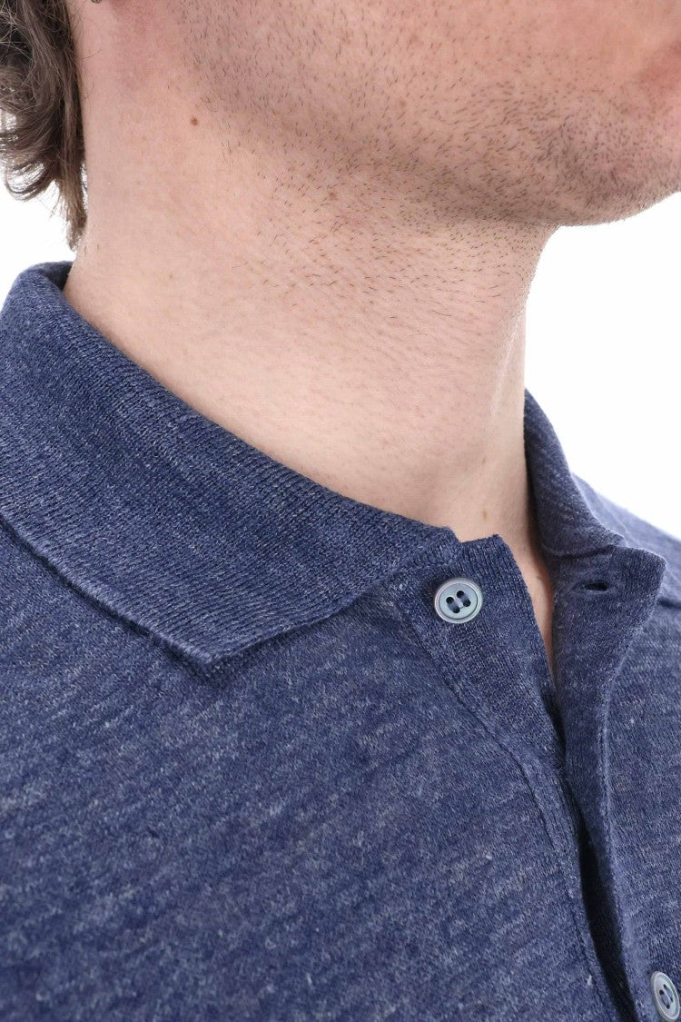 Barba Melange Pure Linen Polo