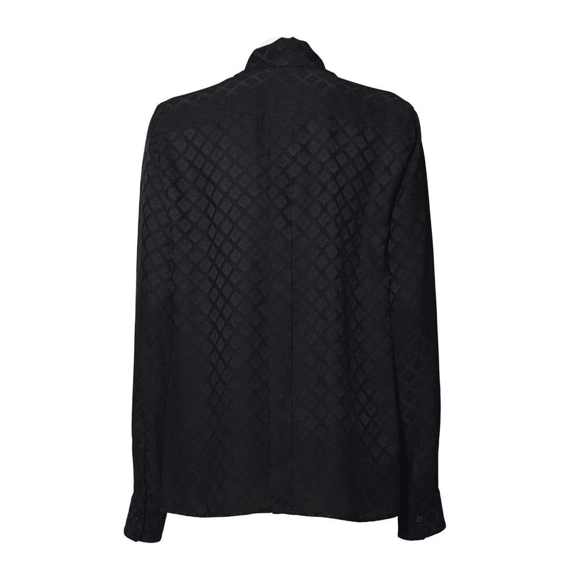 Etro Black Jacquard Silk Scarf Shirt