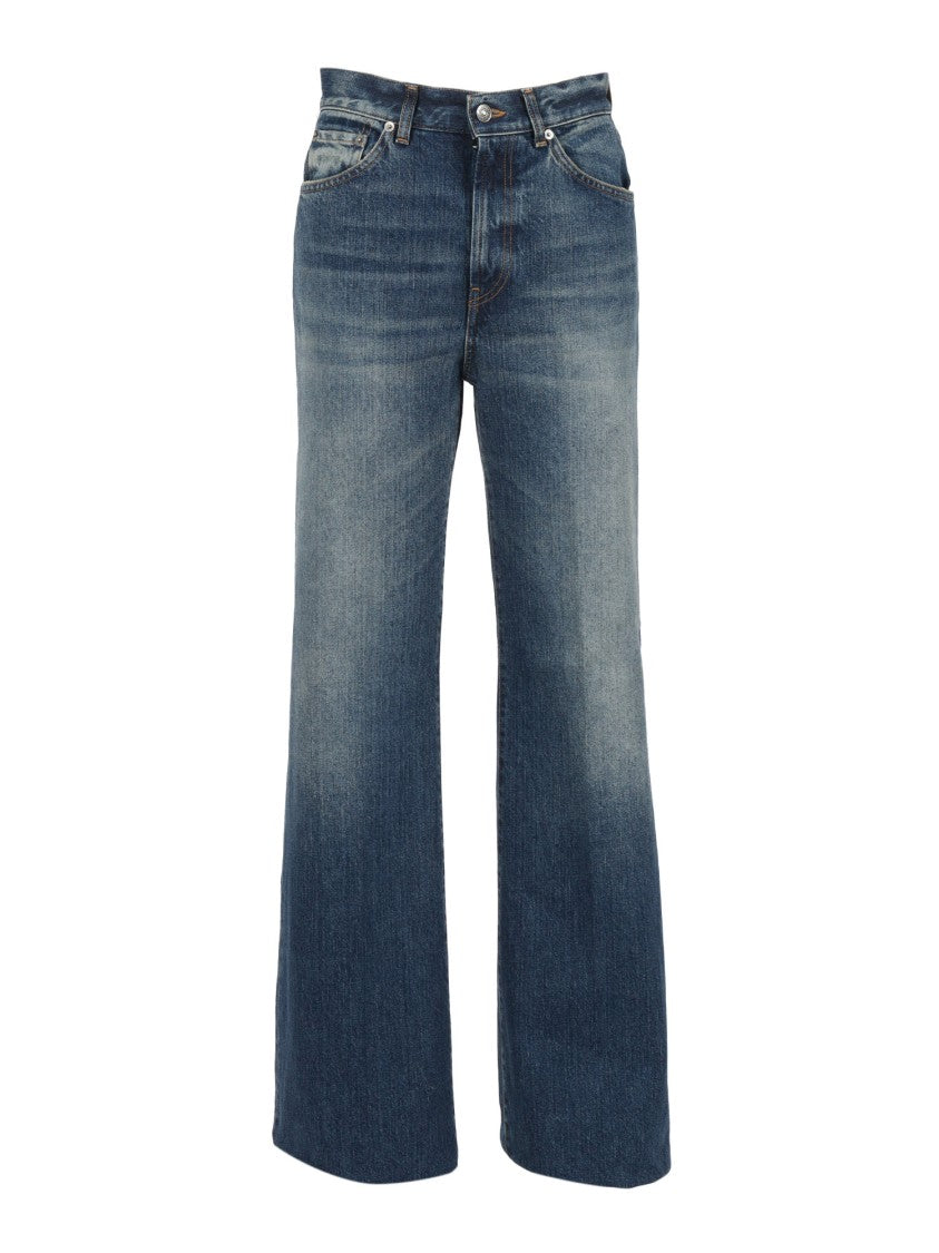 Dondup High-Waisted Straight-Leg Jeans With Classic Five-Pocket Design
