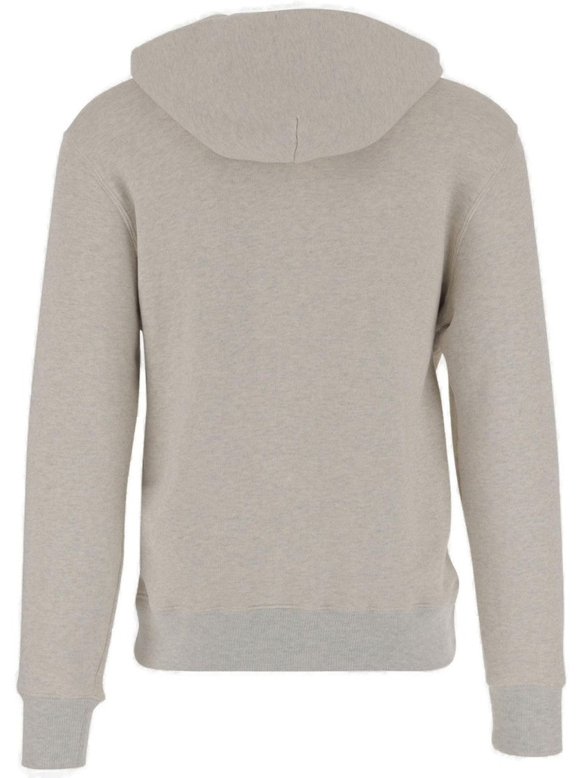 Autry Light-Colored Drawstring Hoodie With Subtle Logo