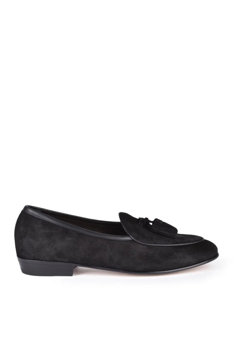 Baudoin & Lange Suede Loafer - Black