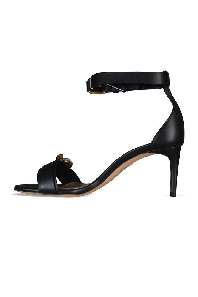 Alexander Mcqueen Black Leather Sandals