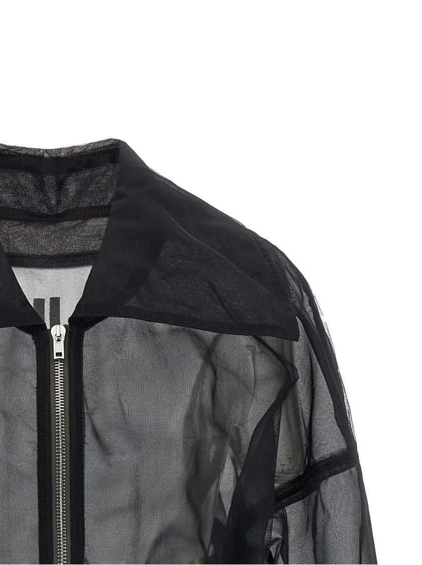 Rick Owens 'Dracucollar Cropped' Bomber Jacket