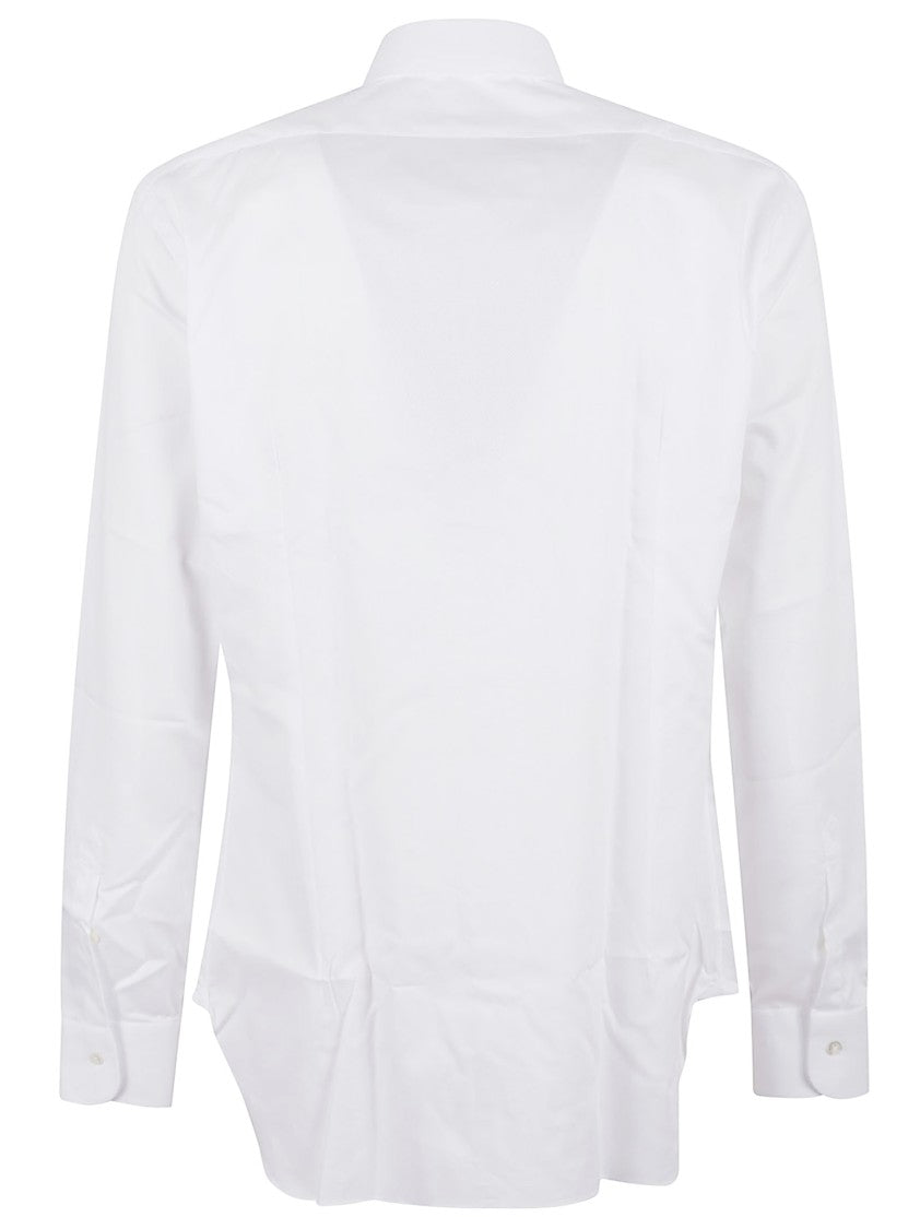 Buonamassa Cotton White Shirt With Classic Collar