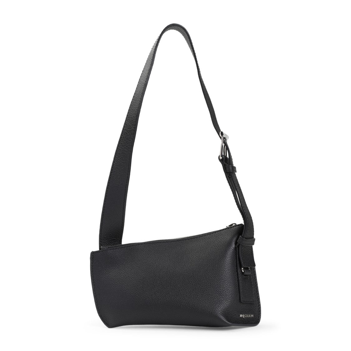 Alexander Mcqueen Black Calf Leather Sling Pouch