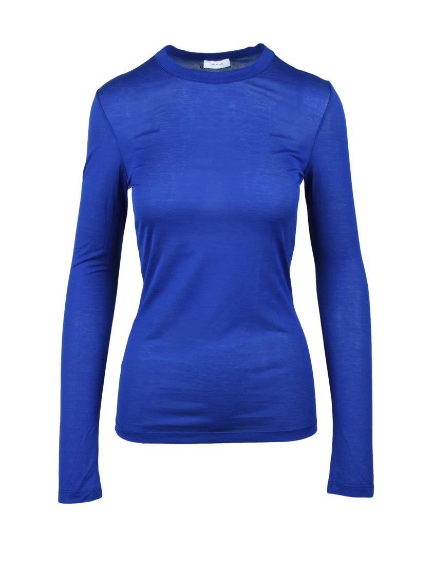 Ferragamo Blue Cotton T-Shirt