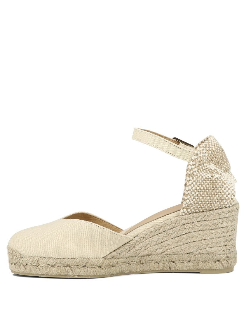 Castaner Closed Toe Organic Cotton Espadrilles With Woven Jute Heel