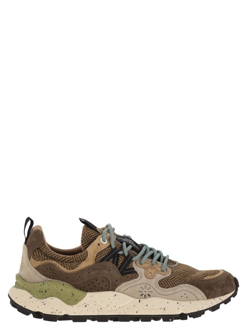 Flower Mountain Yamano 3 - Suede And Fabric Sneakers