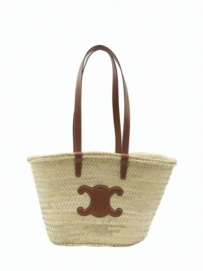 Celine Woven Raffia Tote Bag