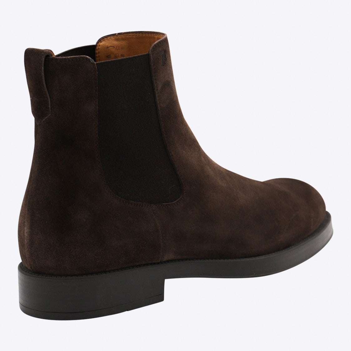Tod's Dark Brown Suede Chelsea Boots With Minimalist Design