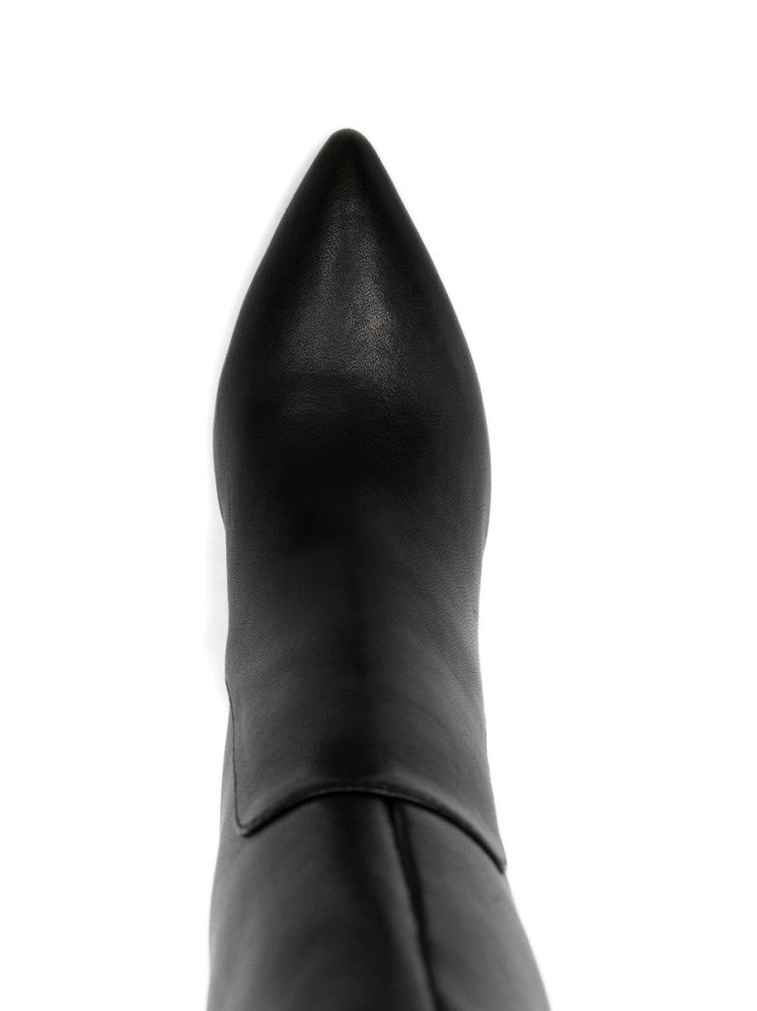 Twin-Set Black Ankle Boots With Pointed Toe