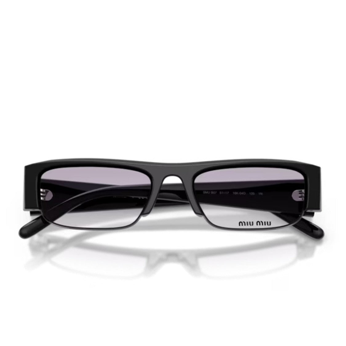 Miu Miu Black Miu Miu Acetate Rectangular Sunglasses
