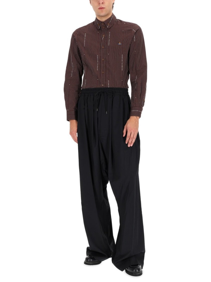 Vivienne Westwood Black Balloon Virgin Wool Formal Pants