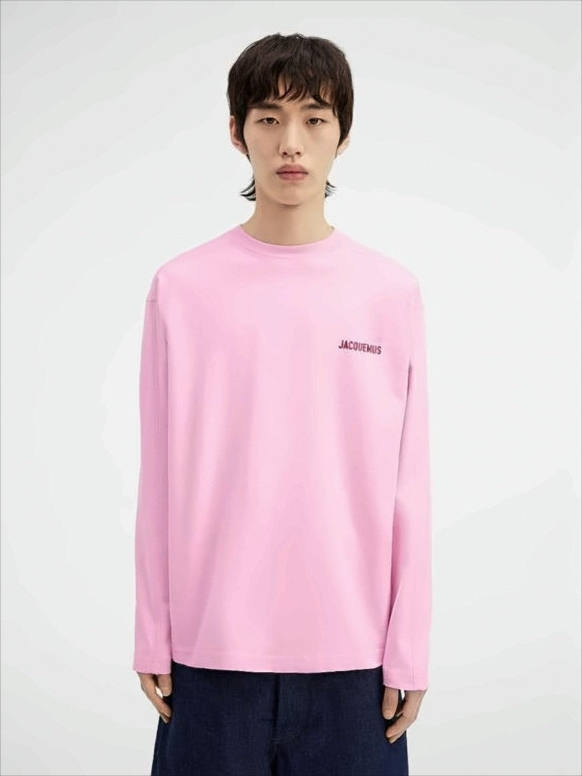 Jacquemus Relaxed Fit Long-Sleeve Cotton T-Shirt With Logo Detail