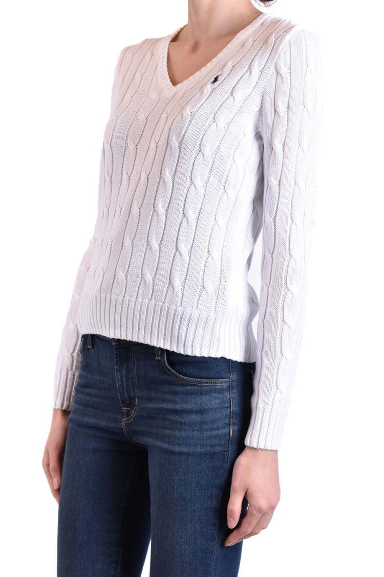 Polo Ralph Lauren White Cotton Sweater