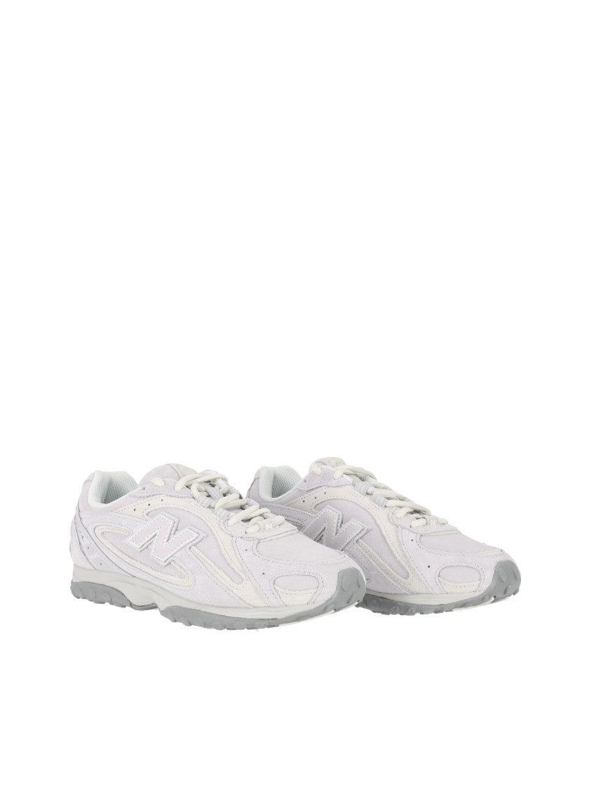 New Balance Light Grey Suede Mesh Low-Top Sneakers