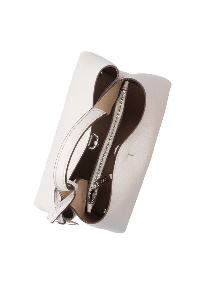Tod's Structured Handbag With Adjustable Strap And Embossed Logo