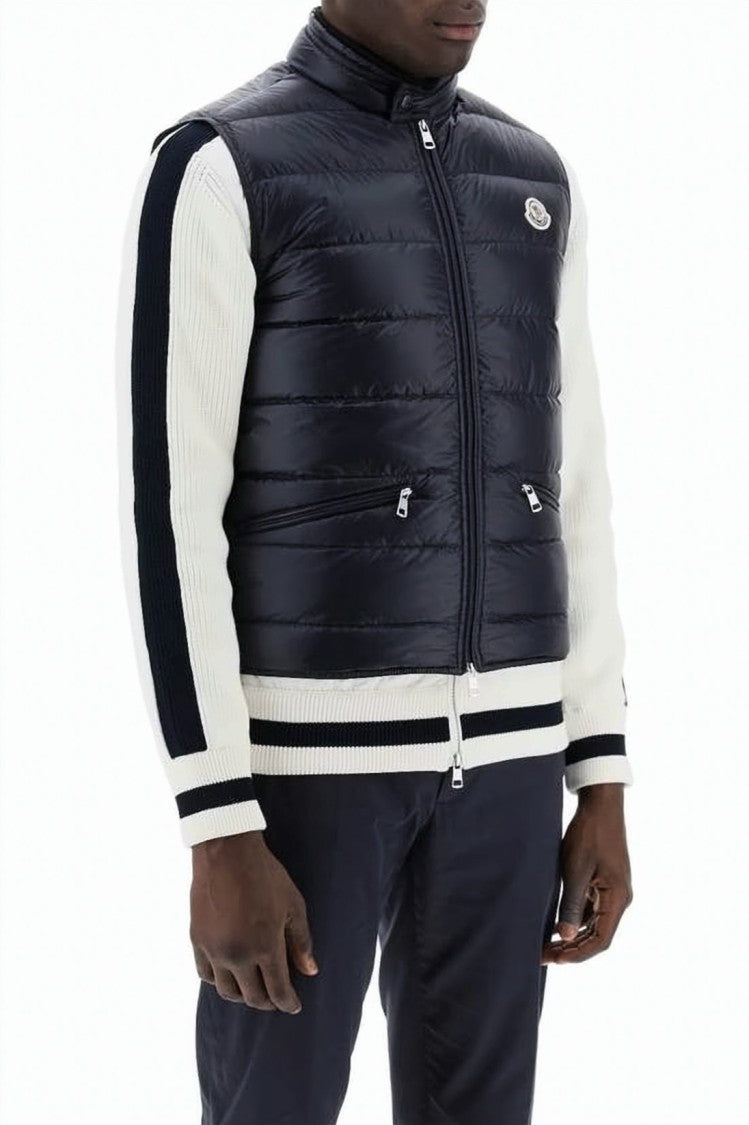 Moncler Quilted Sleeveless Padded Vest With High Collar