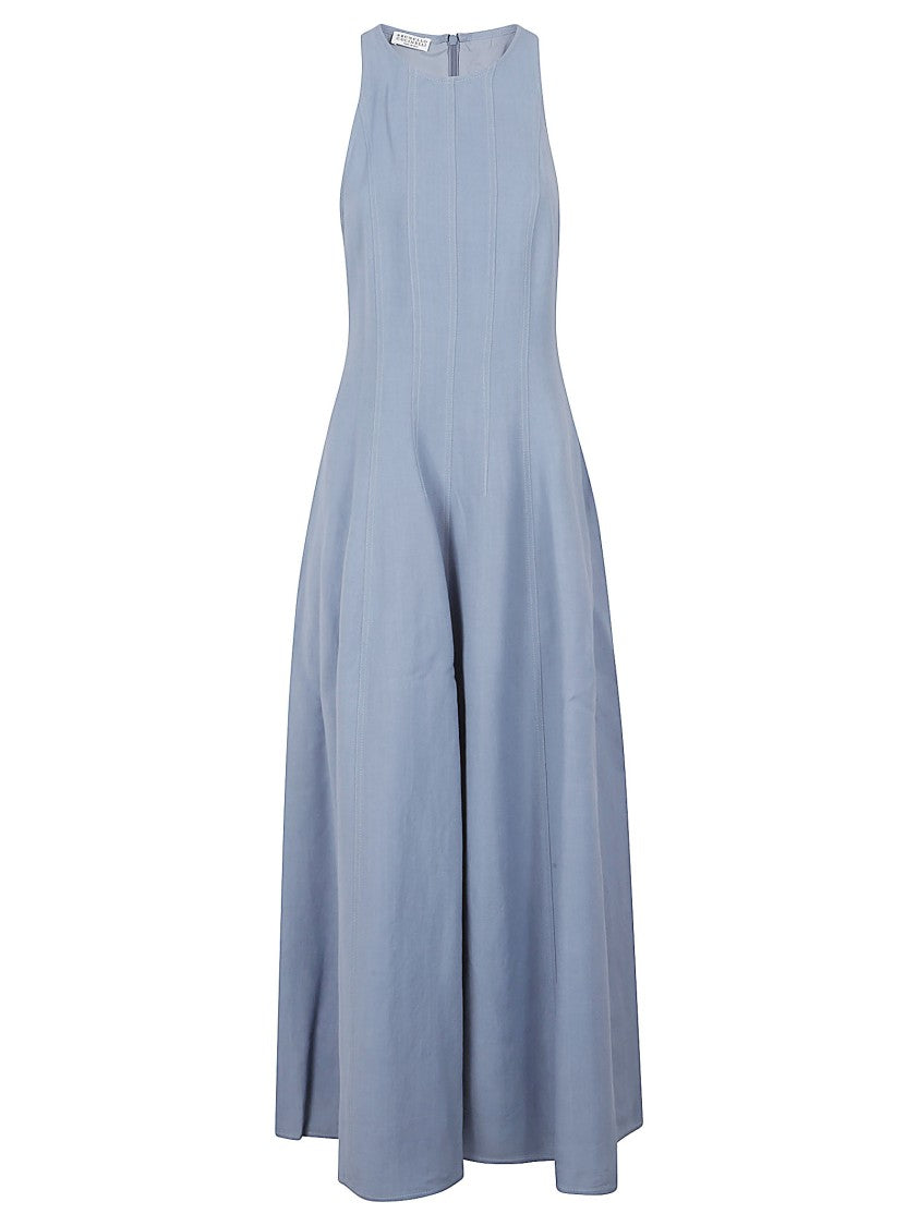 Brunello Cucinelli Sleeveless Fitted Midi Dress