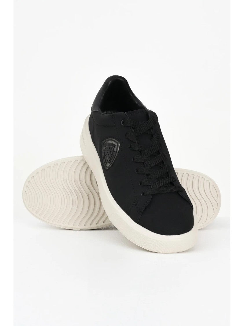 Blauer Black Rubber-Blend Minimalist Sneakers
