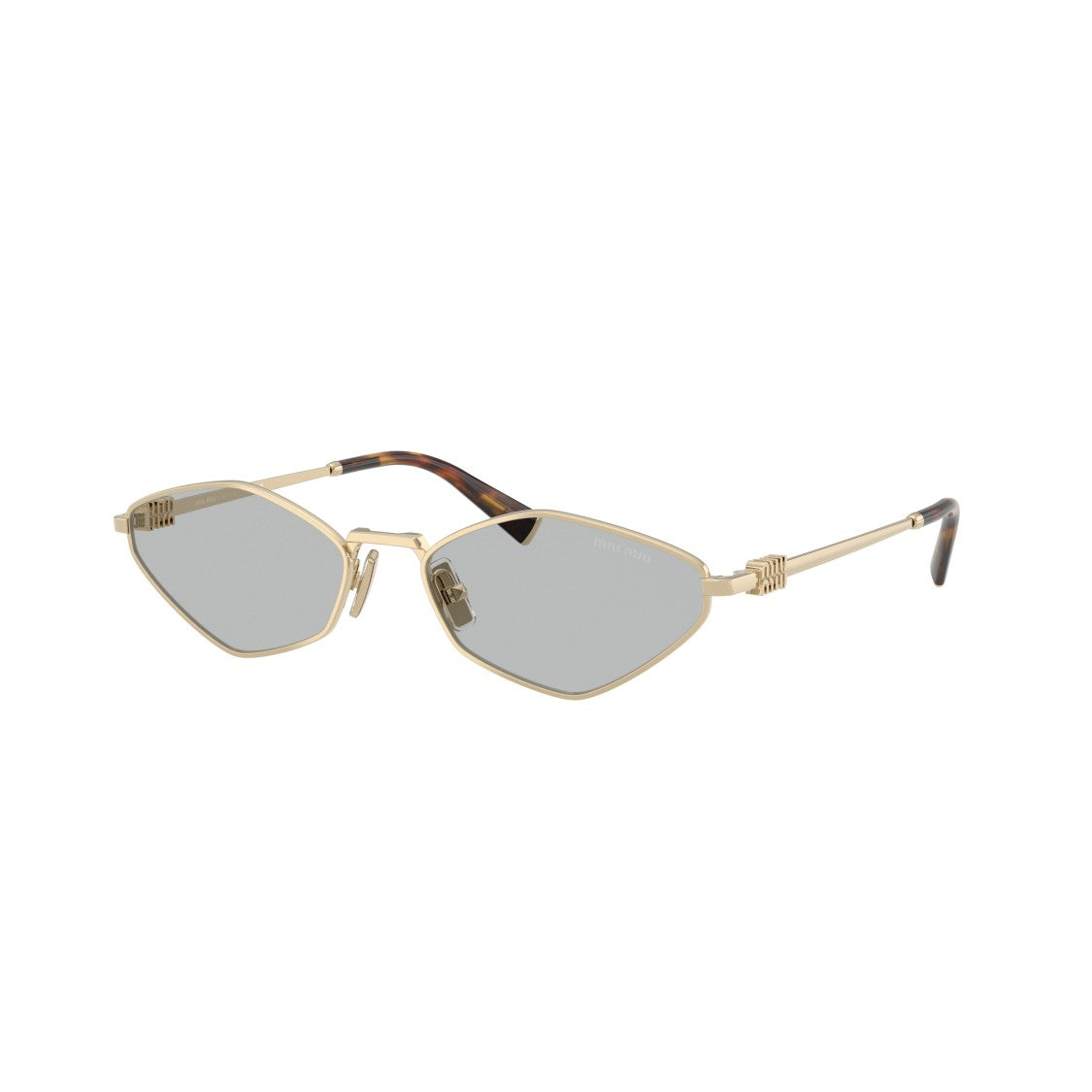 Miu Miu 0Mu 56Zs Angular Geometric Metal Sunglasses