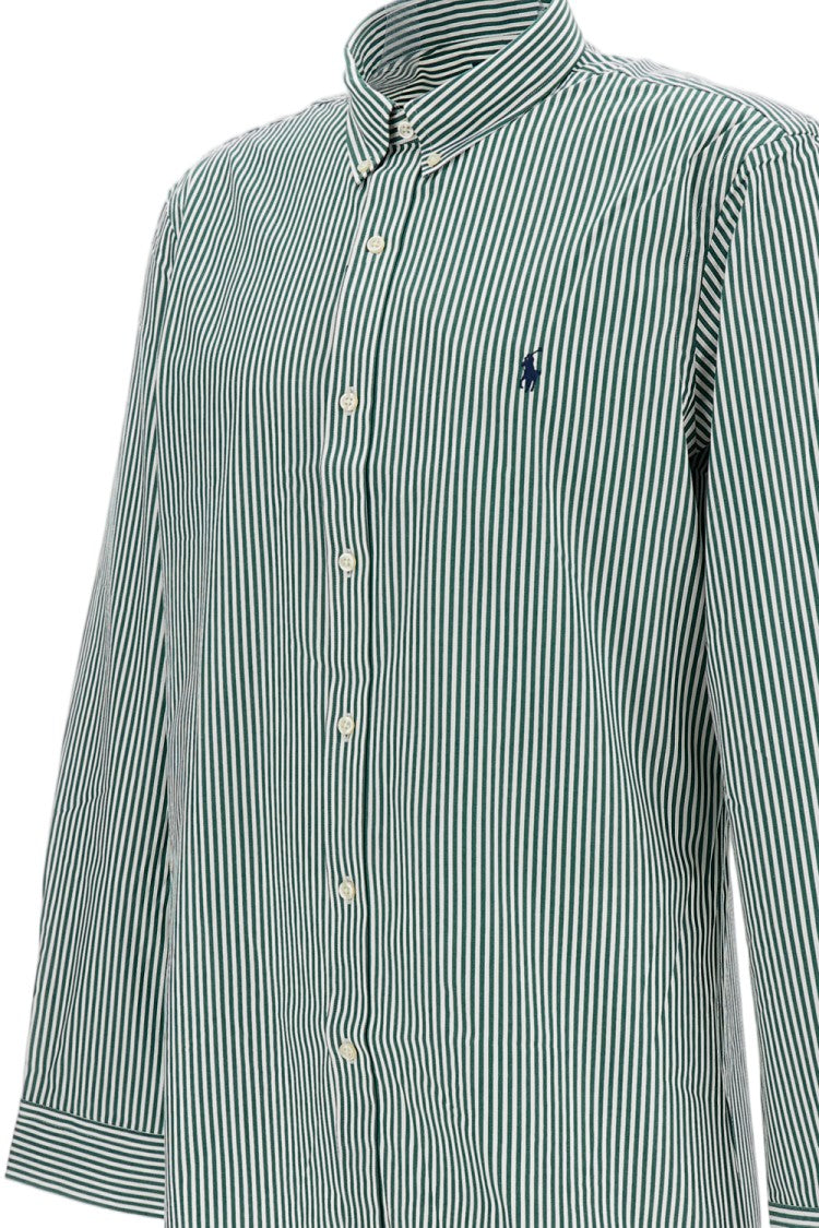Polo Ralph Lauren White Striped Stretch Cotton Slim Fit Shirt