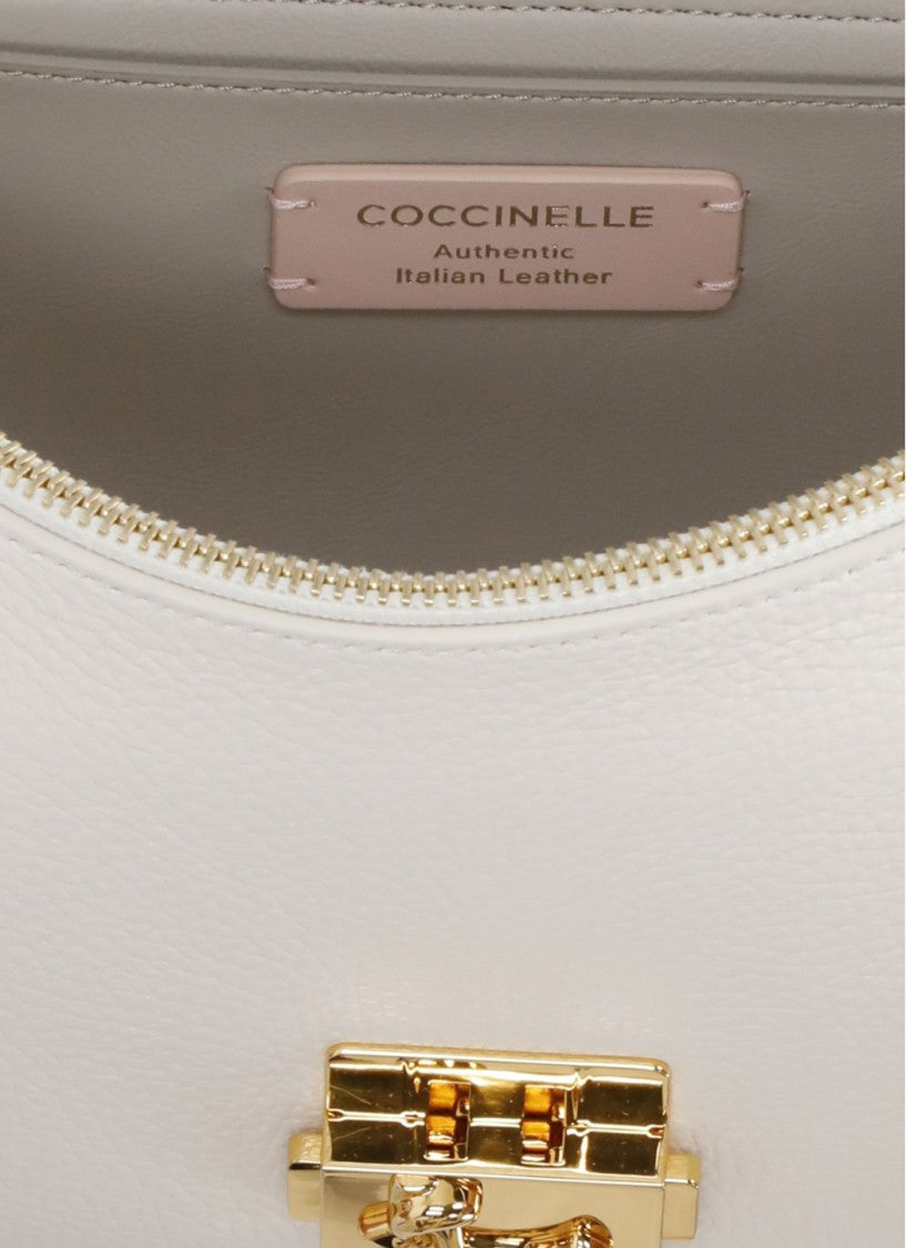 Coccinelle C-Me Lock Medium Shoulder Bag With Gold-Tone Hardware