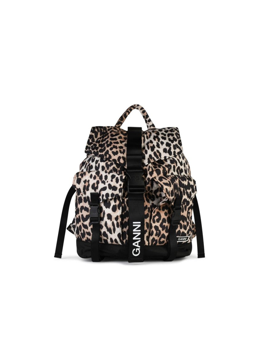 Ganni Leo' Multicolor Recycled Polyester Backpack