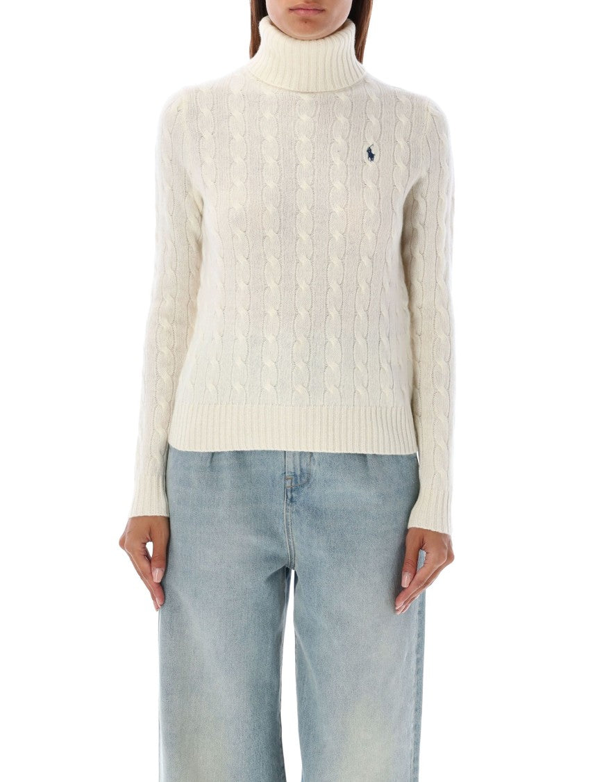 Polo Ralph Lauren Cable-Knit Turtleneck Sweater In Soft Wool-Cashmere Blend