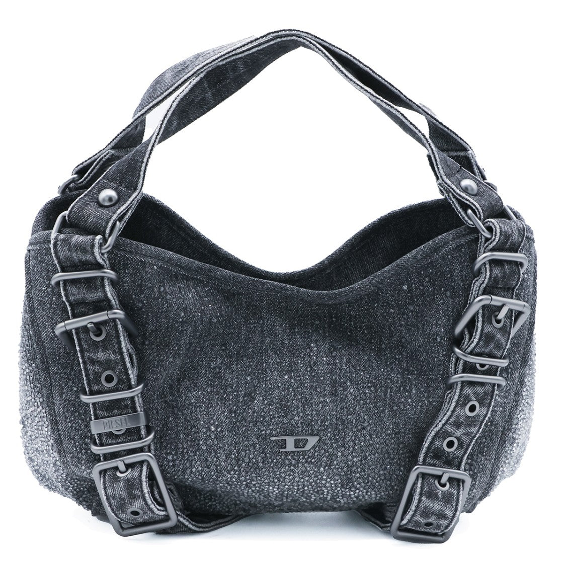 Diesel Textured Bag With Metal Buckles And Logo Detail