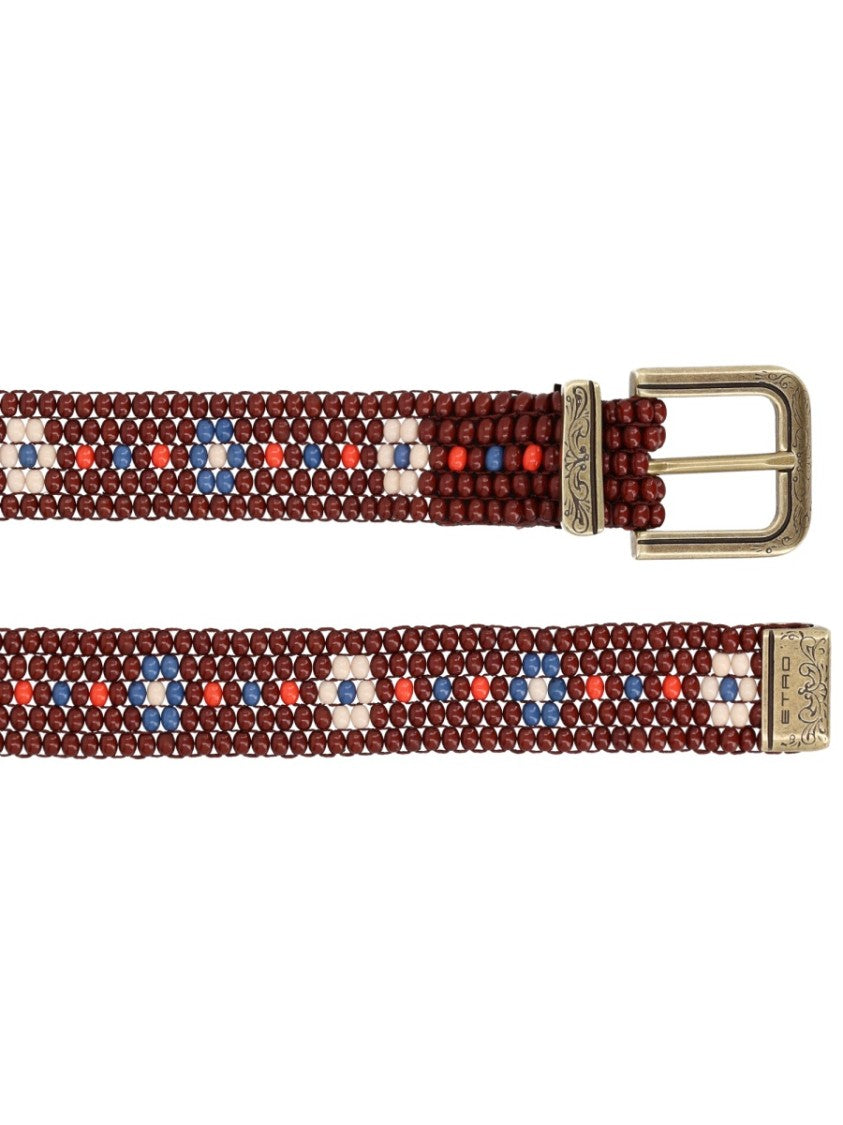 Etro Beaded Narrow Belt
