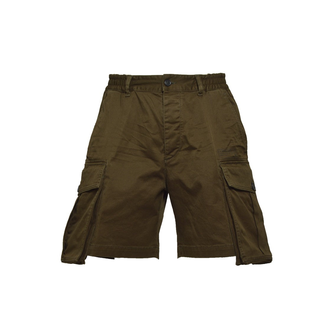 Dsquared2 Military Green Urban 64 Tag Cotton Bermuda Shorts