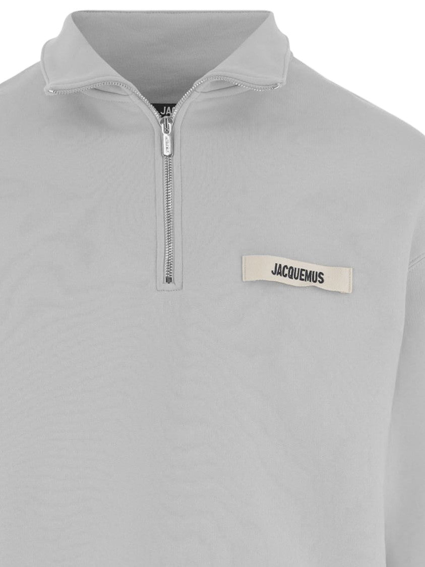Jacquemus High Collar Cotton Fleece Sweatshirt