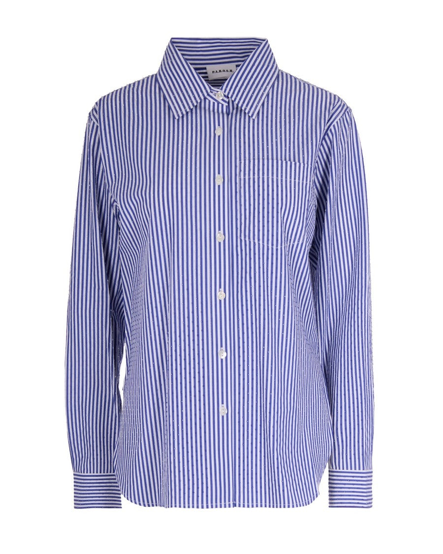 P.A.R.O.S.H. Rhinestone Stripe Shirt