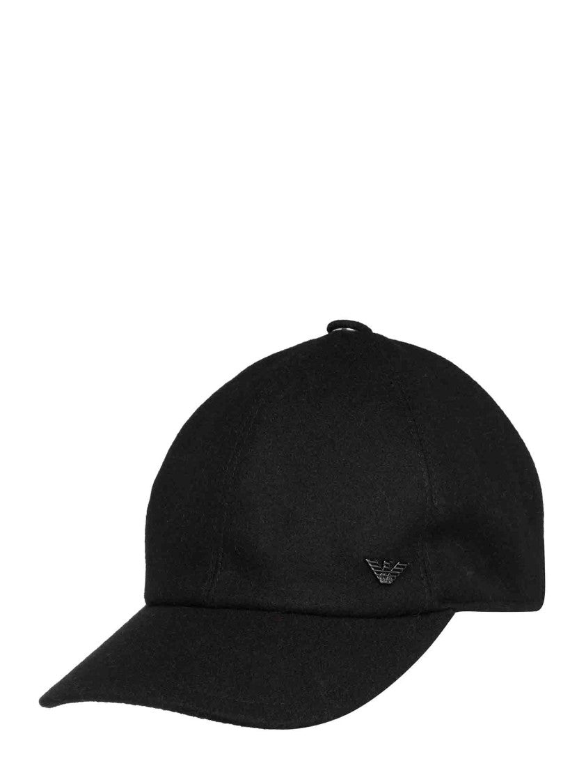 Emporio Armani Wool Blend Felt Baseball Cap
