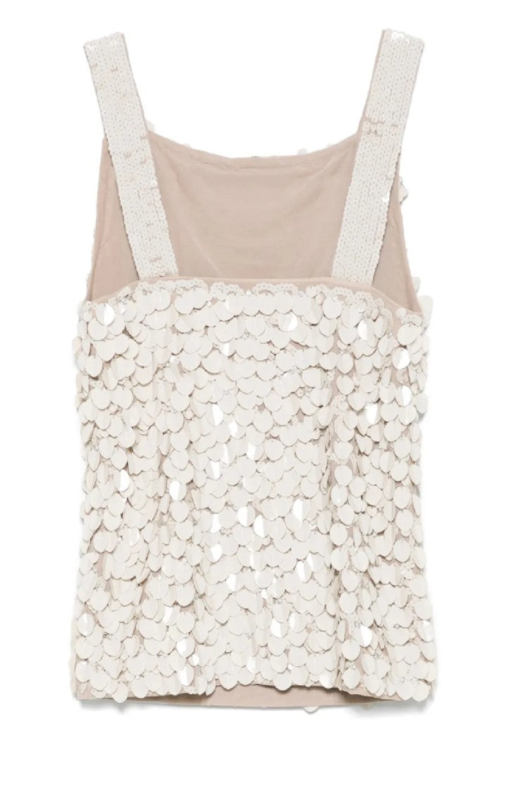 P.A.R.O.S.H. Textured Sleeveless Blouse