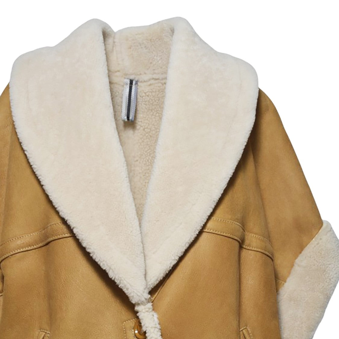 Dfour Camel Suede Shearling Jacket With Sheepskin Lining Dfour