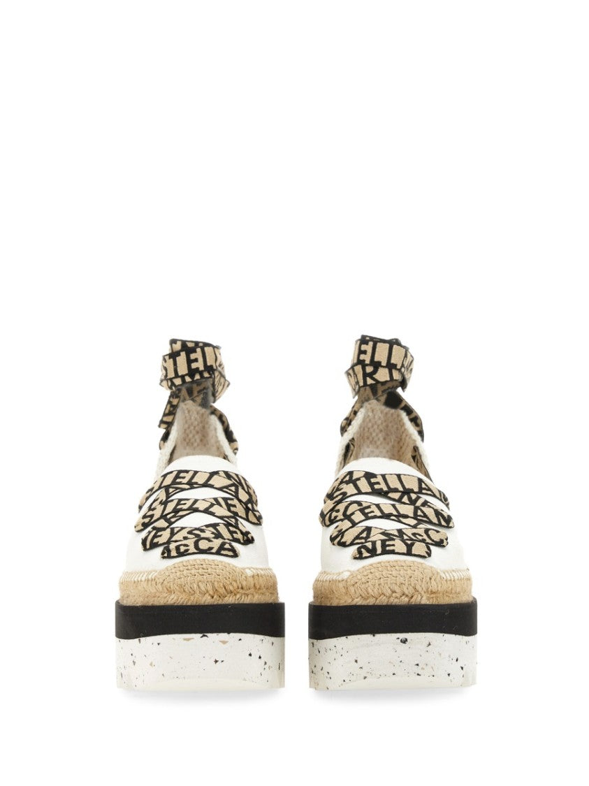 Stella Mccartney Black Gaia Platform Organic Cotton Espadrilles