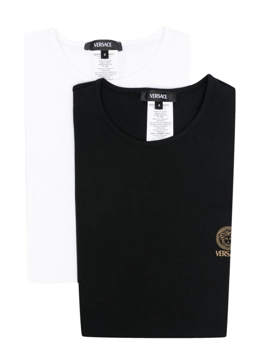 Versace Two-Piece Cotton Blend T-Shirt Set With Medusa Head Print