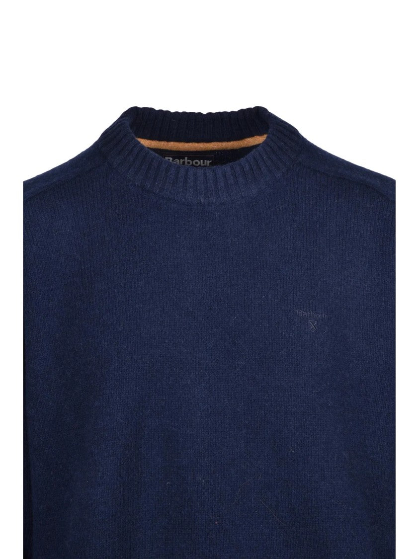 Barbour Deep Navy Wool Crewneck Sweater